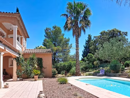villa avec superbe jardin méditerranéen avec une vie de plain