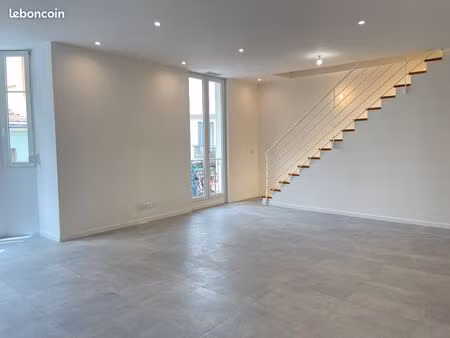 à vendre appartement 138 m2 rénové t4 duplex  quartier carnoles