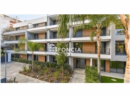 cannes centre marechal juin/lacour/cirrode t3 58m2+terrasse 25m2 dans rés. standing neuve 