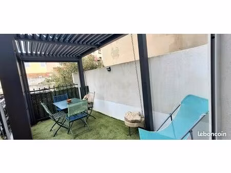 t2 meublé rénové 33 m² + terrasse 10 m² – baille – disponible dès mi-août