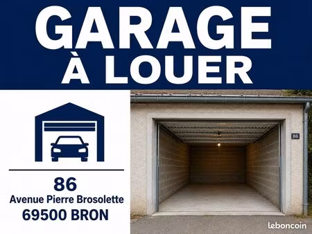 location garage fermé - 86 avenue pierre brossolette