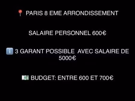 je recherche un studio pour mes études à paris