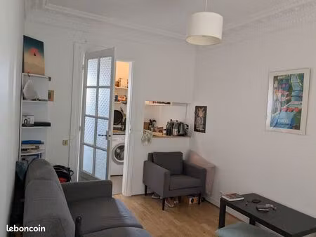 sous-location meublée 27 m² – paris 15e  métro commerce/cambronne – 4 juillet au 1er novem