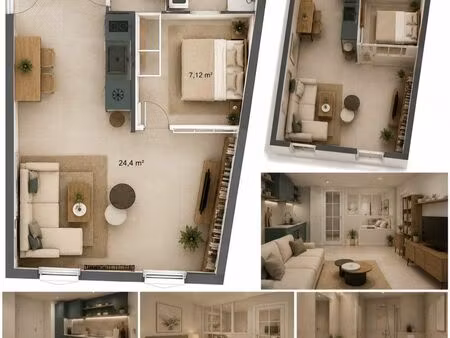 à louer – appartement t2 meublé de 35 m² avec cave – disponible septembre 2026