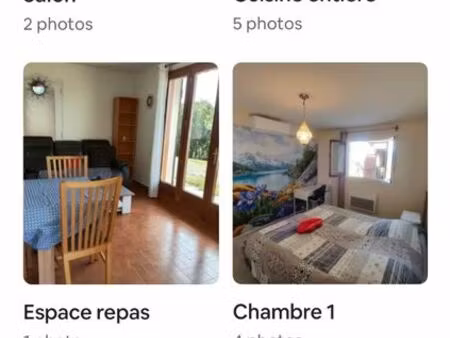 meublé 2 chambres  sud  jardin  à 10 mn d'embrun