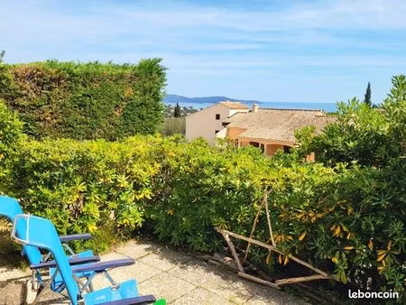 ? cavalaire-sur-mer : t2 vue mer avec jardin privatif & piscine