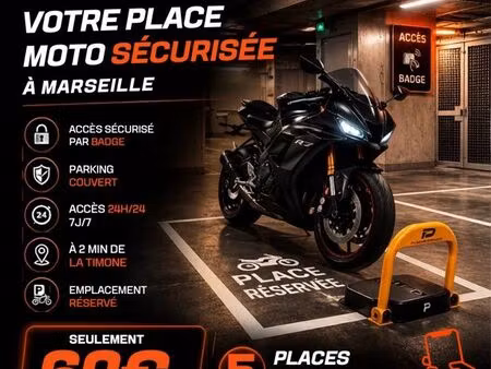 place moto sécurisée 69/mois