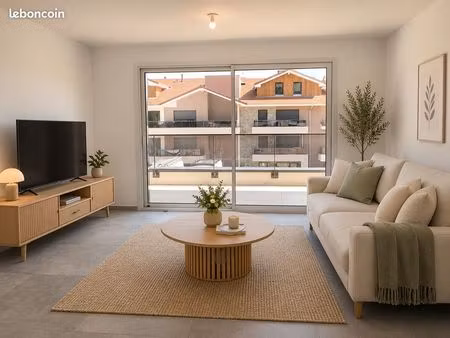 t2 neuf meublé avec avec balcon et garage