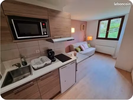 fraîcheur l'été  ski l'hiver : studio clé en main à vendre à 300 m des pistes de serre che