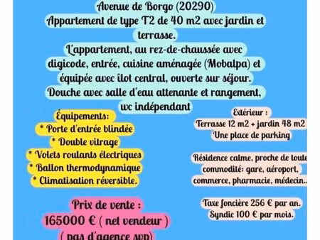 a saisir t2 avec jardin