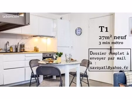 ti 27m² meublé neuf  centre-ville  proche métro 13  saint-denis