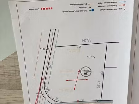 terrain viabilisé 816 m²