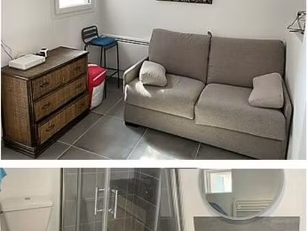 en bail etudiant septembre – juin ; studio 18 m2 avec terrasse 18 m2 et espace partagé vér