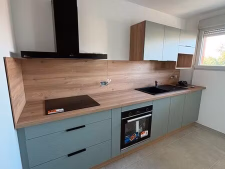 bel appartement t3 meublé  lumineux 67m2 avec cave  un parking collectif et une grande ter
