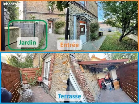 appartement f3 rez-de-jardin de 61 4m² à louer à bondy (gli uniquement)