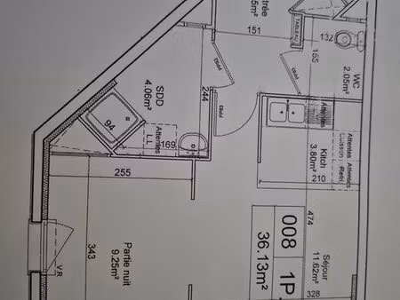 a louer f1 de 36m2