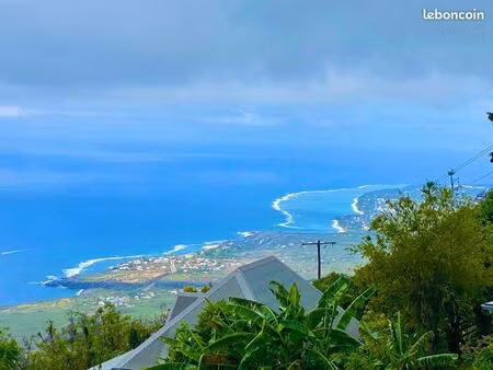 terrain vue mer exceptionnelle – 180° sur le lagon – saint-leu
