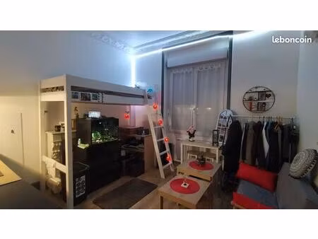 studio 18m² lumineux climatisé avec jardin