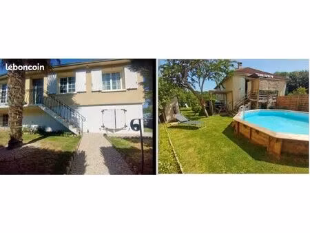 maison 4 ch. avec une belle piscine bois et un petit studette