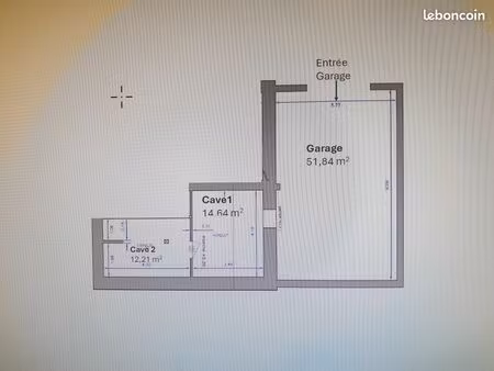 a louer garage 52 m2 + 2 caves roche lez beaupré centre