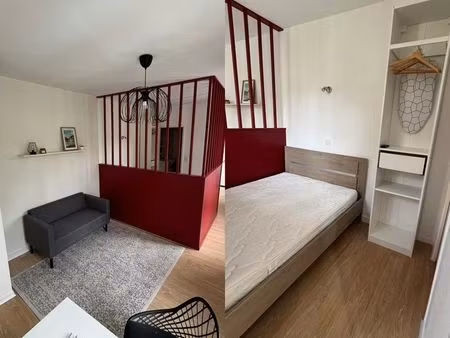 studio meublé rénové 24 m² – 630 cc (eau + électricité inclus) – parking – wi-fi