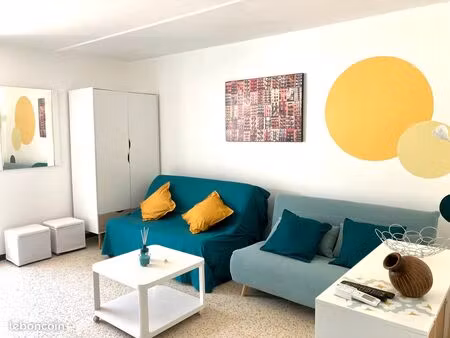 studio climatisé rez de jardin à la grande motte