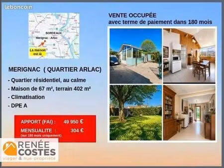 maison en viager 4 pièces 66 m²