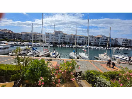 le cap d'agde: vue imprenable : île des pêcheurs: studio + cabine-cahambre  loggia total 2