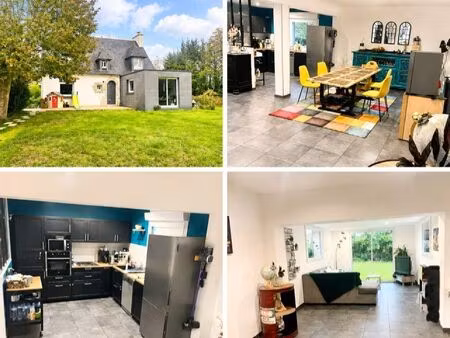 maison + grand hangar - 4 chambres - rénovée à lestonan - vie de plain-pied - jardin - poê