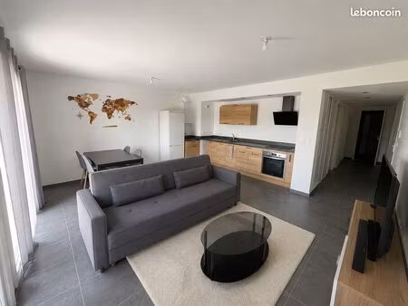 bel appartement neuf - t3 meuble avec balcon exposition sud - cuisine equipee - bourgoin-j