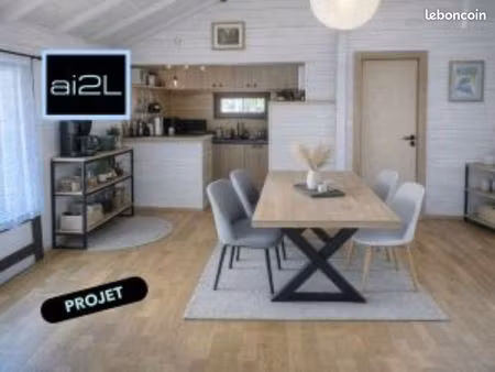 chalet dans un cadre nature - terrain en zone ur