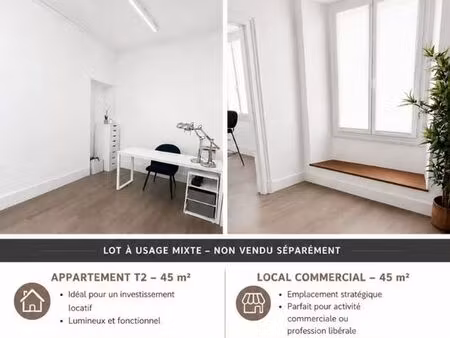 appartement+murs commerciaux