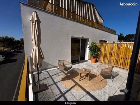 appartement t2 lumineux de 43 m² avec grande terrasse (18 m²) – villenave-d’ornon