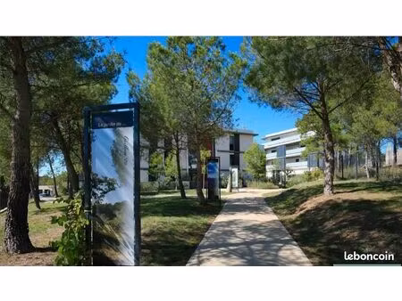 le crès – t2 48 m² – proche du lac – résidence avec piscine – 2 stationnements – loggia sa