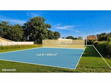 terrain 700 m² lanton