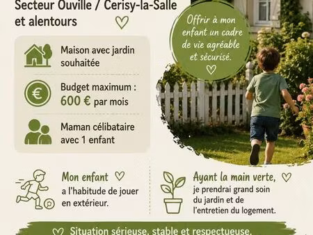 recherche maison à louer secteur ouville / cerisy-la-salle