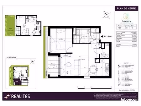 appartement 2 pièces 50 m²