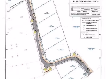 vente terrain dans lotissement - pret a construire - 600 m² - arancou