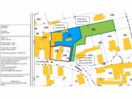 vends terrainsconstructibles à westhouse 67230