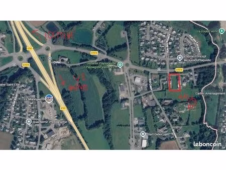 terrain constructible viabilisée 1136 m2 - proximité bourg locqueltas/ v.e vannnes