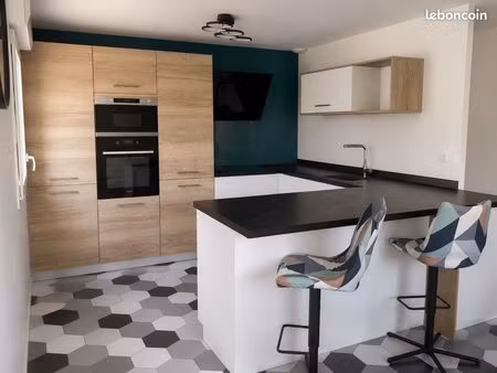 maison 90m2 récente meublée  3 chambres avec jardin et garage double - battenheim