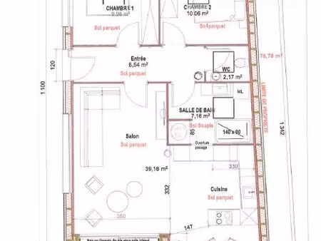 maison 4 pièces 77 m²