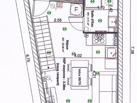 appartement t2 de 35m²