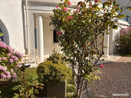 appartement lumineux sur jardin et aperçu mer – plage miramar biarritz