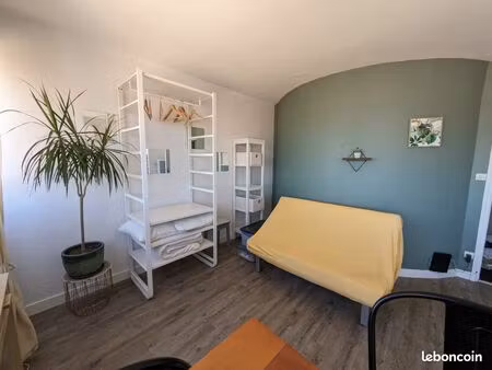 studio meublé lumineux front de mer