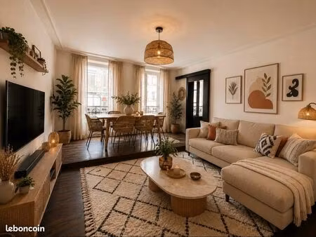 strasbourg centre-ville: 3 pièces  77 5m2  terrasse  2 chambres et 2 salles de bain