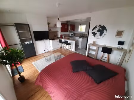 loue f1 meublé etudiant 27m² tout equipe pied forêt et jenner dans immeuble perret