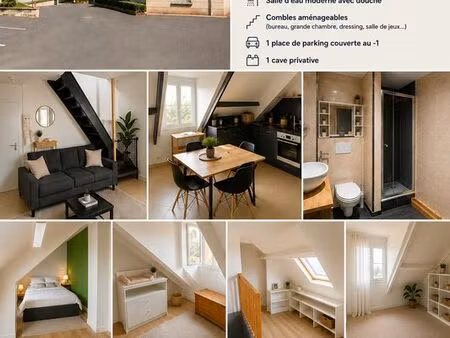 duplex lumineux – parking couvert – cave – face au château – 165 000