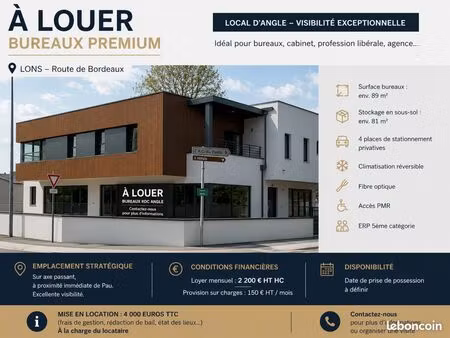 bureaux d'exception à louer – lons