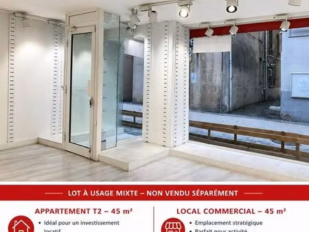 lot murs commerciaux+appartement vizille